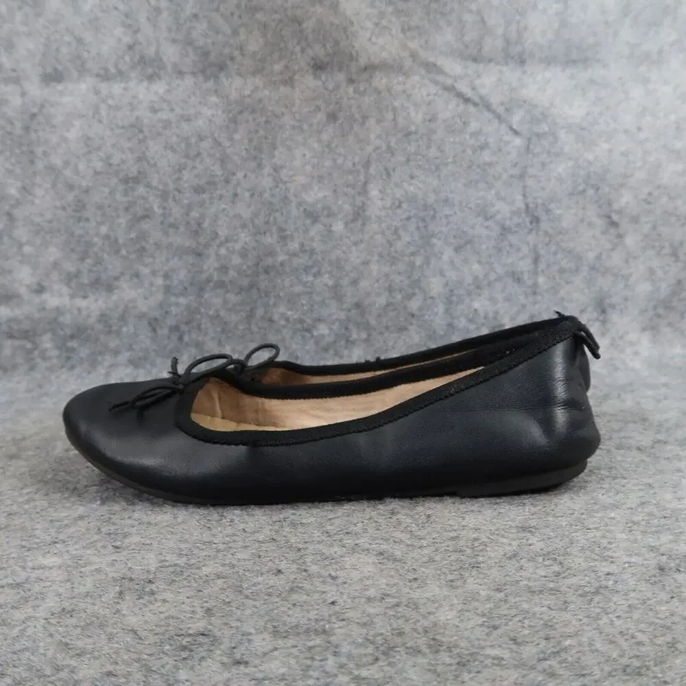 Cat & Jack Shoes Girls 1 Ballet Flats Slip On Bow Black Casual Classic Kids